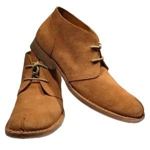 Born Crown Gabe Orange Suede Chukka Boot Shoes Sz 11.5 EUC